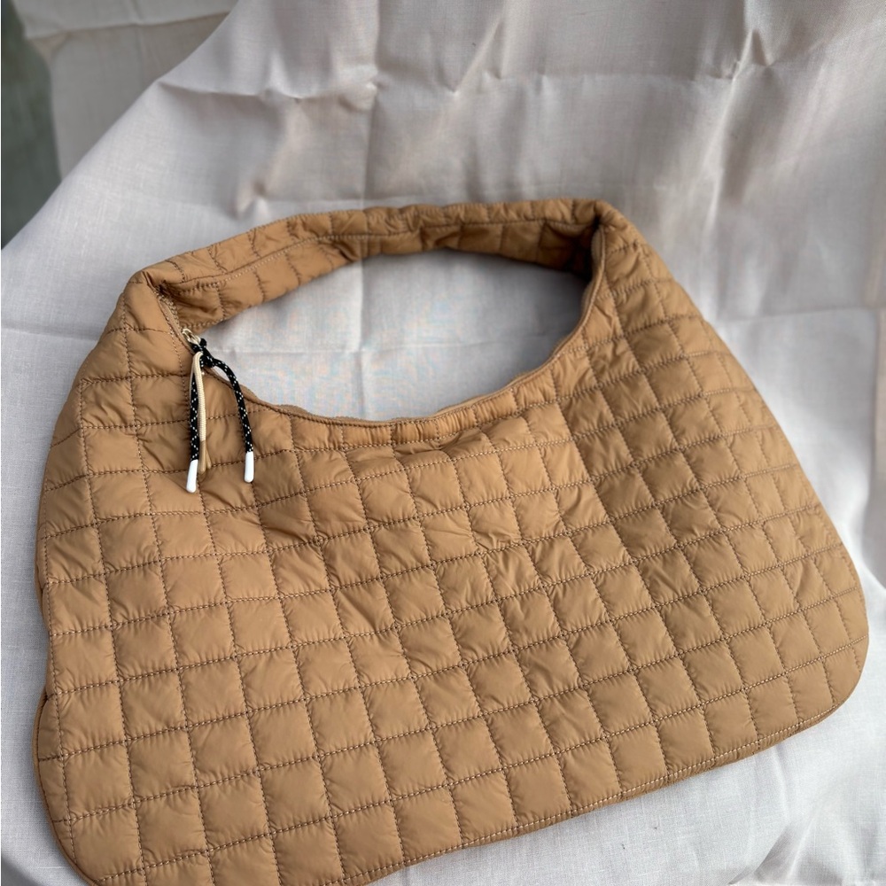 Shiraleah Quilted Brown Hobo Bag